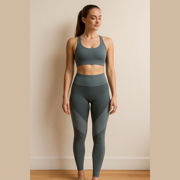 Beyond Yoga Next Color Block Gray Leggings- Size Small - Picture 1 of 14